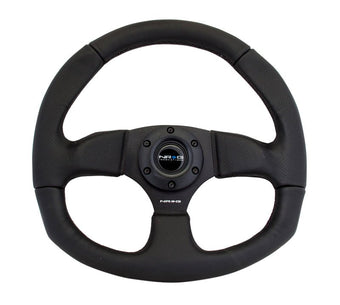 compare product NRG Reinforced Steering Wheel (320mm Horizontal / 330mm Vertical) Leather w/Black Stitching