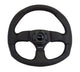 NRG Reinforced Steering Wheel (320mm Horizontal / 330mm Vertical) Leather w/Black Stitching - My Store