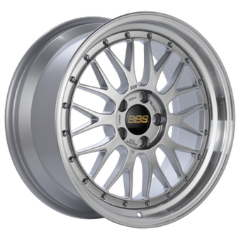 compare product BBS LM 18x9 5x114.3 ET42 Diamond Silver Center Diamond Cut Lip Wheel - 82mm PFS/Clip Required