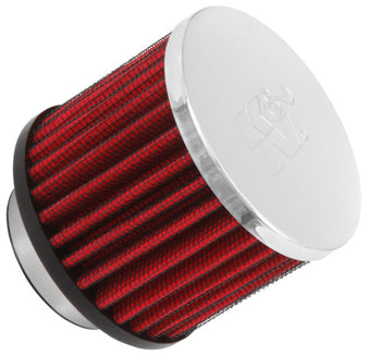 compare product K&N 1.5in Flange ID x 3in OD x 2.5in H Chrome Finish Rubber Base Crankcase Vent Filter