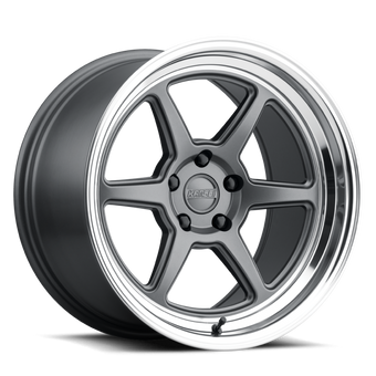 compare product Kansei K14G Roku 18x8.5in / 5x114.3 BP / 35mm Offset / 73.1mm  Bore - Grey and Machined Lip