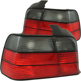 compare product ANZO 1992-1998 BMW 3 Series E36 Sedan Taillights Red/Smoke