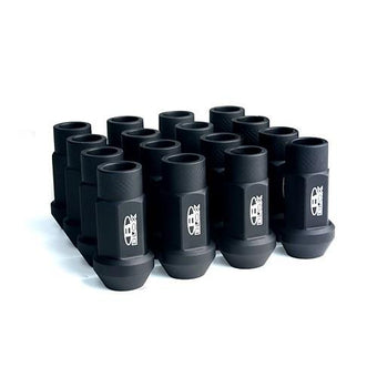 compare product BLOX Racing Street Series Forged Lug Nuts - Flat Black 12 x 1.25mm - Set of 16