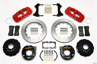 compare product Wilwood AERO4 Rear P-Brake Kit 14.00in Red 58-64 Olds/Pontiac Ends 2.81in Offset