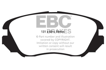 compare product EBC 10+ Buick Allure (Canada) 3.0 Ultimax2 Front Brake Pads