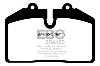 compare product EBC 92-93 Porsche 911 (964) 3.6 Carrera RS America Redstuff Front Brake Pads