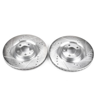 compare product Power Stop 04-09 Audi S4 Front Evolution Drilled & Slotted Rotors - Pair
