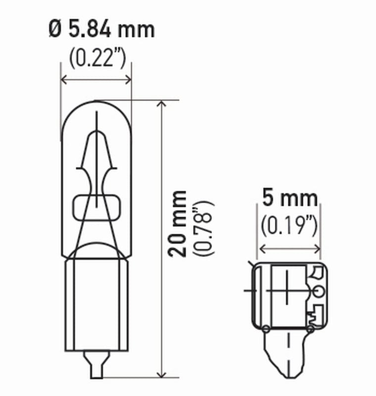 Hella Bulb 2721 12V 12W W2X46D T15 (2) - My Store