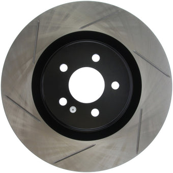 compare product StopTech Power Slot 07-10 Ford Mustang Shelby Front Right Slotted Rotor