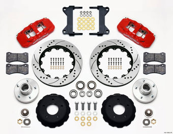 compare product Wilwood AERO6 Front Hub Kit 14.00 Drilled-Red Chevy C-10 60-87 CPP Drop Spindle