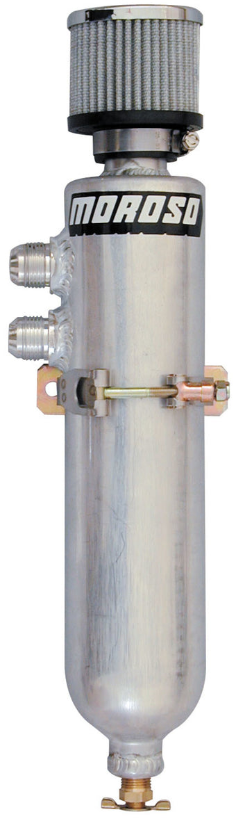 compare product Moroso Breather Tank/Catch Can - Two -12An Fittings - Aluminum