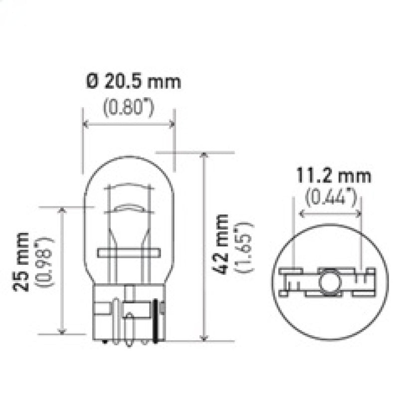 Hella Bulb 7443 12V 21/5W W3X16q T6.5 - My Store