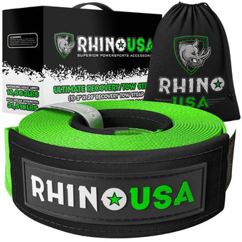 compare product Rhino USA Recovery Tow Strap 3Inx20Ft (Green)