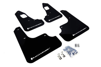 compare product Rally Armor 08-17 Mitsubishi EVO X Black UR Mud Flap w/ White Logo