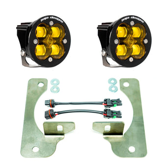 compare product Baja Designs 2018+ Wrangler JL Rubicon Squadron-R Fog Light Pocket Kit - Amber