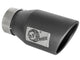 aFe MACH Force - Xp 3in 304 SS Metallic Black Exhaust Tip 3in In x 4 - 1/2in Out x 9in L Clamp - On Right - My Store