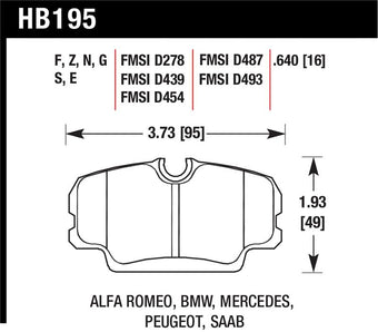 compare product Hawk 84-4/91 BMW 325 (E30) Blue 9012  Race Front Brake Pads