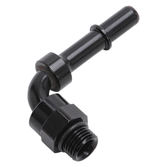 compare product Russell Performance Adapter Fitting 3/8in SAE Quick Disconnect 90 DEG - Blk