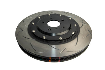 compare product DBA T3 5000 Slotted Series w/ Black Hat Front Left 2012 Nissan GTR R35
