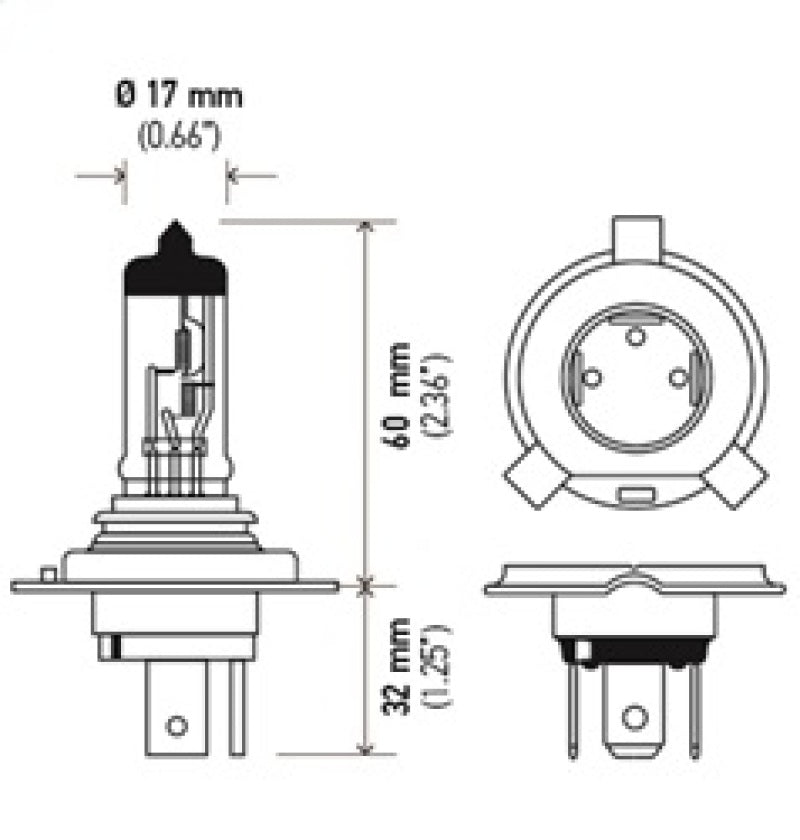 Hella H4 12V 130/90W Halogen Headlight Bulb - Universal - My Store