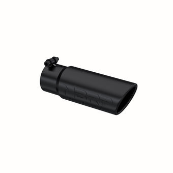 compare product MBRP Universal Tip 3-1/2in O.D. Angled Rolled End - 3in ID Inlet 10in Length - Black