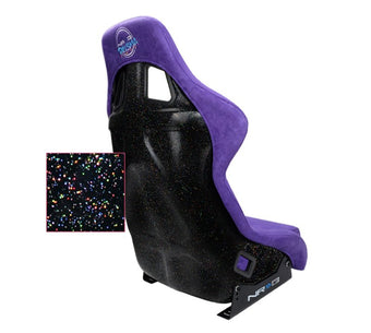 compare product NRG FRP Bucket Seat PRISMA Edition W/ pearlized Back Purple Alcantara - Large