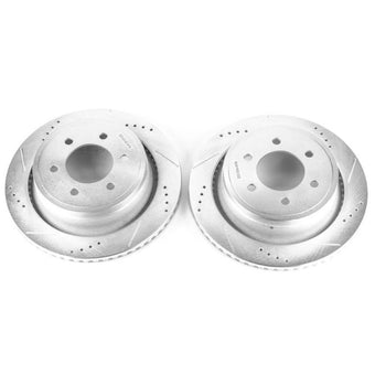 compare product Power Stop 12-18 Ford F-150 Rear Evolution Drilled & Slotted Rotors - Pair