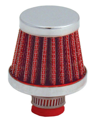 compare product Spectre Breather Filter 10mm Flange / 2in. OD / 1-3/4in. Height - Red