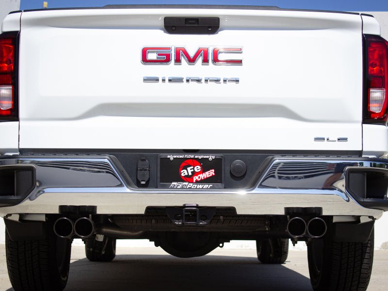 aFe Vulcan Series 3 - 2.5in 304SS Exhaust Cat - Back w/Blk Tips 2019 GM Silverado/Sierra 1500 L4 - 2.7L(t) - My Store