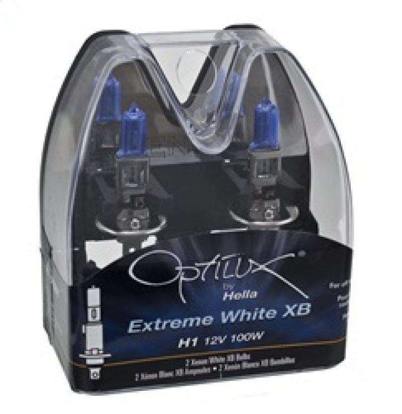 Hella Optilux H1 100W XB Extreme White Bulbs (Pair) - My Store