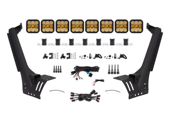 compare product Diode Dynamics Jeep JL SS5 Pro CrossLink Windshield - Yellow Combo Lightbar Kit
