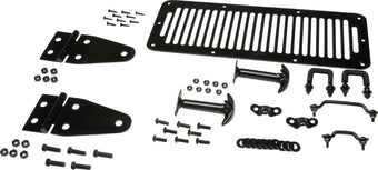 compare product Kentrol 78-95 Jeep CJ/Wrangler YJ Hood Kit - Powdercoat Black