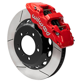 compare product Wilwood 99-12 Porsche 911(996/997) Aero6 Front Brake Kit Slotted 14.00in Rotor W/Lines - Red