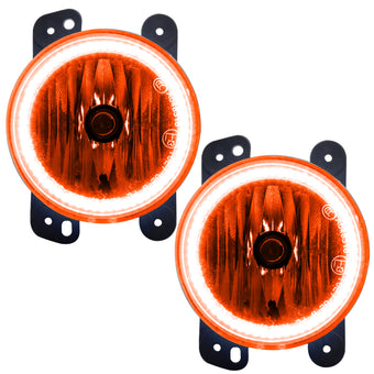 compare product Oracle Lighting 10-15 Jeep Wrangler JK Pre-Assembled LED Halo Fog Lights -Amber