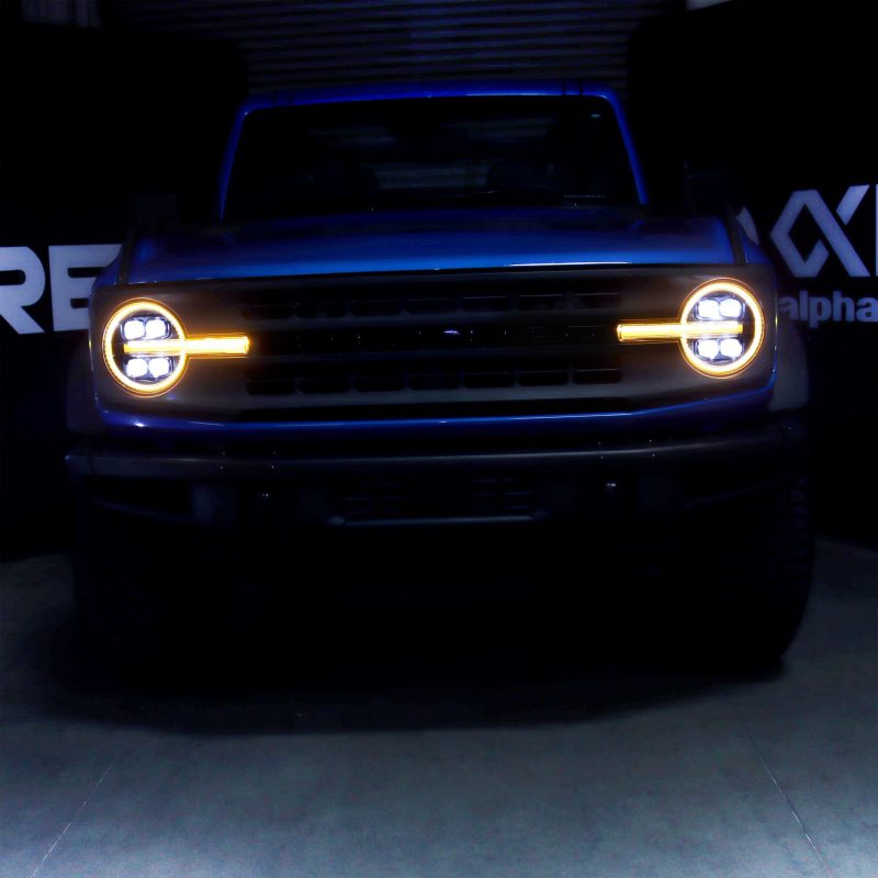 AlphaRex 21 - 23 Ford Bronco NOVA LED Projector Headlights Black - My Store