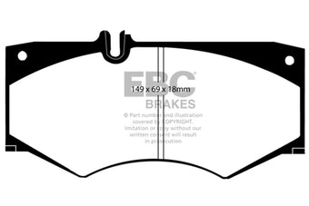 compare product EBC 02-08 Mercedes-Benz G500 5.0 Yellowstuff Front Brake Pads