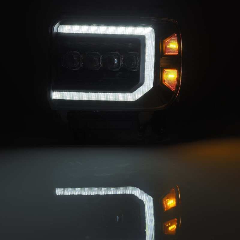 AlphaRex 14 - 18 GMC Sierra NOVA LED Proj Headlights Plank Style Black w/Activ Light/Seq Signal/DRL - My Store
