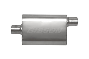 compare product Gibson CFT Superflow Center/Offset Oval Muffler - 4x9x13in/2.25in Inlet/2.25in Outlet - Stainless