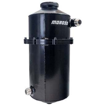 compare product Moroso Road Race/Endurance/Marine 2 Pc 60/40 Split 19in Tall 12qt Dry Sump Tank - Black