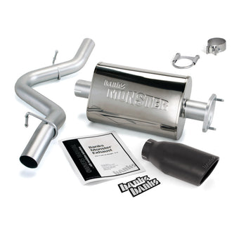 compare product Banks Power 04-06 Jeep 4.0L Wrangler Monster Exhaust System - SS Single Exhaust w/ Black Tip