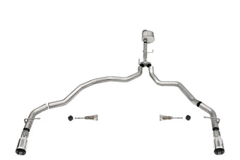 compare product Corsa 2021-2025 Ford F-150 Regular Cab/6.5in Bed 5.0L V8 Xtreme Cat-Back Dual Rear Exit-Polished