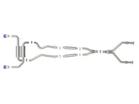 aFe 14 - 15 Infiniti Q50 V6 3.7L Takeda 2 - 1/2in 304 SS Cat - Back Exhaust System w/ Blue Flame Tips - My Store
