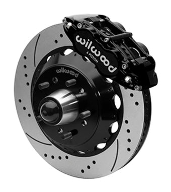 compare product Wilwood 88-98 GMC C1500 Forged Narrow Superlite 6R Big Brake Front Brake Kit (Hub) - Black Powder