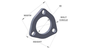 compare product Vibrant 3-Bolt T304 SS Exhaust Flange (3.5in I.D.)