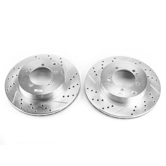 compare product Power Stop 03-06 Mitsubishi Lancer Rear Evolution Drilled & Slotted Rotors - Pair