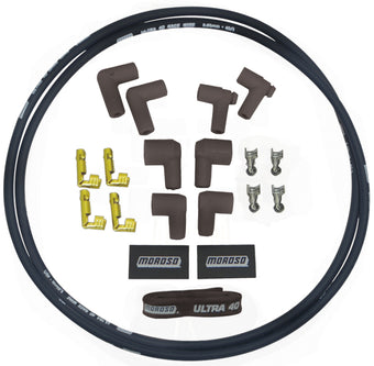 compare product Moroso Ignition Coil Wire Kit - Ultra 40 - Sleeved - 4ft - Black