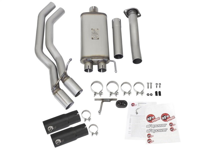 aFe Rebel Exhausts 3in SS Cat - Back 15 - 16 Ford F - 150 EcoBoost V6 2.7/3.5L V8 5.0L w/ Black Tips - My Store