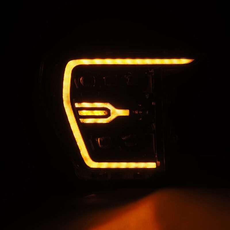 AlphaRex 21 - 22 Ford F - 150 NOVA LED Proj Headlights Plank Style Alpha Blk w/Activ Light/Seq Signal - My Store