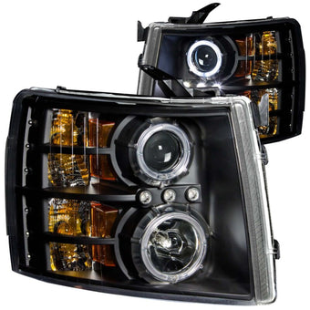 compare product ANZO 2007-2013 Chevrolet Silverado 1500 Projector Headlights w/ Halo Black