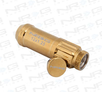 NRG 700 Series M12 X 1.25 Steel Lug Nut w/Dust Cap Cover Set 21 Pc w/Locks & Socket - Chrome Gold - My Store